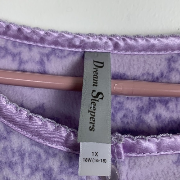 Dream Sleepers NWOT  Lovely Lilac Fleece Nightgown Cozy and Warm - Picture 5 of 8